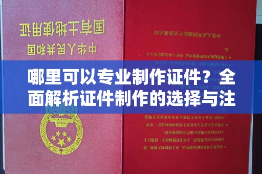 宿豫哪里可以专业制作证件？全面解析证件制作的选择与注意事项